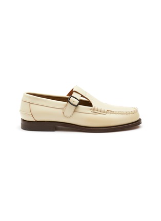 Main View - Click To Enlarge - HEREU - ‘Alber’ T-Bar Leather Loafers