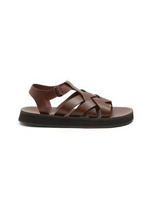 Main View - Click To Enlarge - HEREU - ‘Beltra’ Woven Leather Fisherman Sandals