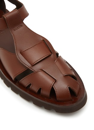 Detail View - Click To Enlarge - HEREU - ‘Pesca Sport’ Lug Sole Leather Fisherman Sandals