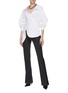Figure View - Click To Enlarge - ALEXANDER MCQUEEN - PUFF SLEEVE TWISTED PANEL SHIRT