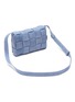 Detail View - Click To Enlarge - BOTTEGA VENETA - ‘Cassette’ Woven Washed Denim Messenger Bag