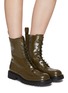 PEDDER RED - ‘Cammy’ Lug Sole Leather Combat Boots