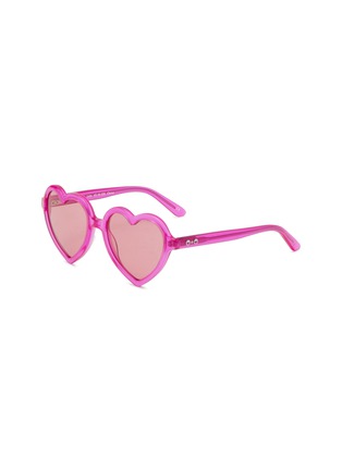 Main View - Click To Enlarge - SONS + DAUGHTERS - ‘Lola’ Acetate Heart Frame Kids Sunglasses