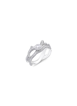 Main View - Click To Enlarge - MAISONALT - ‘Forest Alt River’ Diamond Platinum Twine Ring