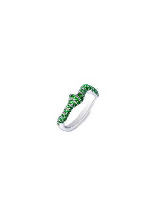 Main View - Click To Enlarge - MAISONALT - ‘Forest Alt River’ Tsavorite Platinum Ring