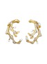 Main View - Click To Enlarge - MAISONALT - ‘Forest Alt Woody’ Diamond Sapphire 18K Gold Bloom Earrings