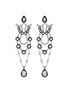 Main View - Click To Enlarge - MAISONALT - ‘Venus Alt Swing’ Onyx Diamond 18K White Gold Chandelier Earrings