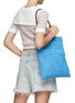 Figure View - Click To Enlarge - STAUD - ‘PORTE’ CROCHET LOGO JACQUARD LEATHER STRAP TOTE BAG