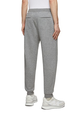 Back View - Click To Enlarge - BRUNELLO CUCINELLI - Ribbed Cuff Cashmere Drawstring Sweatpants