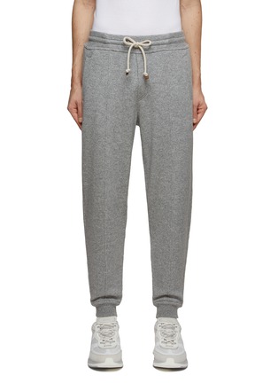 Main View - Click To Enlarge - BRUNELLO CUCINELLI - Ribbed Cuff Cashmere Drawstring Sweatpants