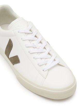 Detail View - Click To Enlarge - VEJA - ‘Campo’ V Logo Chromefree Leather Low Top Lace Up Sneakers