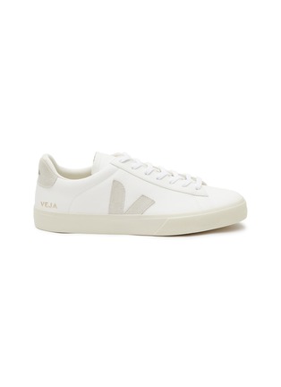 Main View - Click To Enlarge - VEJA - ‘Campo’ V Logo Chromefree Leather Low Top Lace Up Sneakers