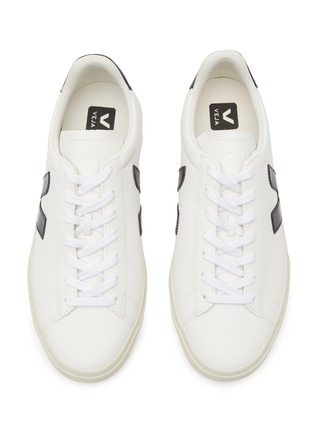 Detail View - Click To Enlarge - VEJA - ‘Campo’ V Logo Chromefree Leather Low Top Lace Up Sneakers