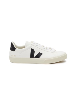 Main View - Click To Enlarge - VEJA - ‘Campo’ V Logo Chromefree Leather Low Top Lace Up Sneakers