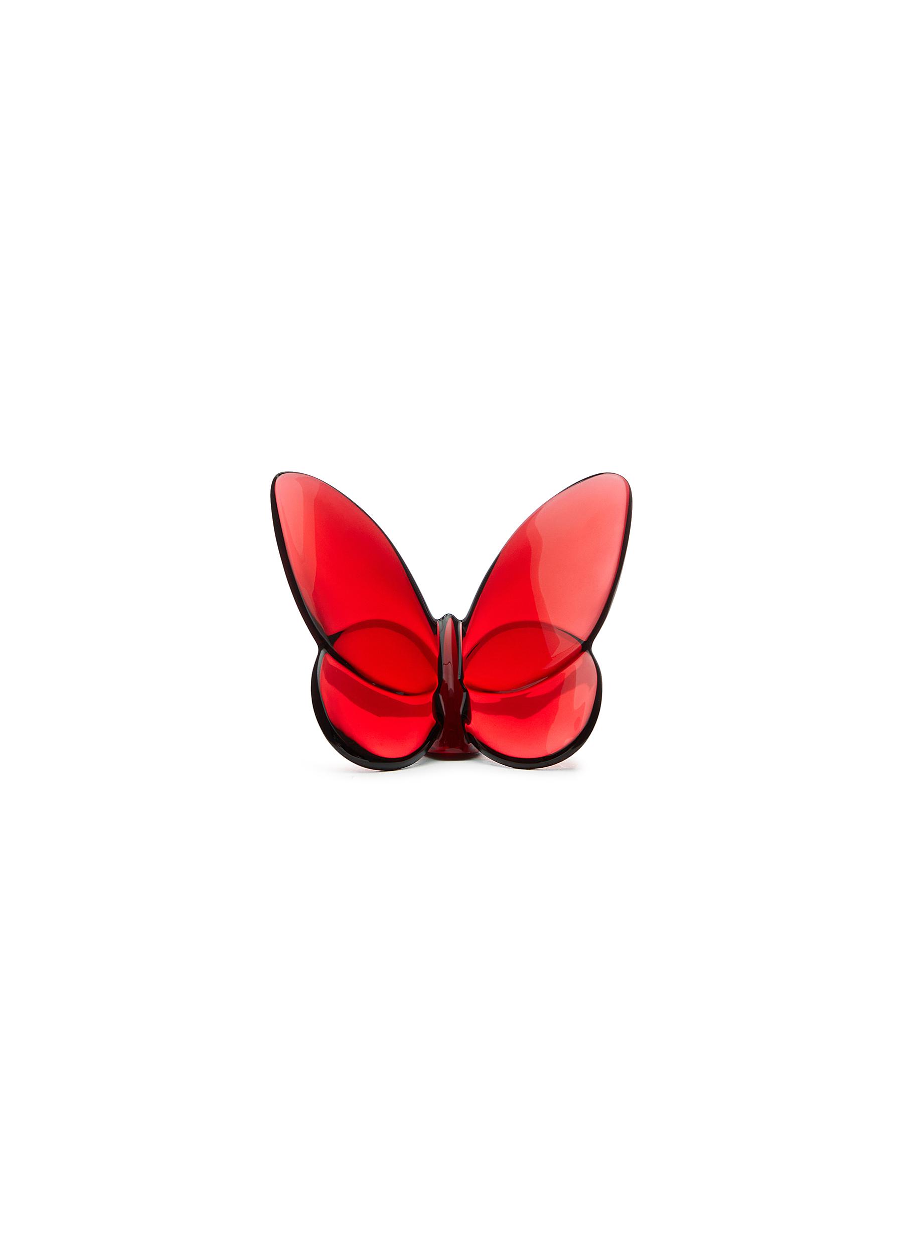 BACCARAT | Lucky Butterfly Crystal Sculpture — Red | Lane