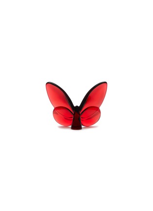  - BACCARAT - Lucky Butterfly Crystal Sculpture — Red