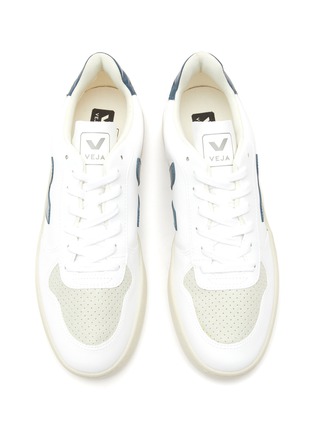Detail View - Click To Enlarge - VEJA - ‘V-10’ Vegan Leather Lace-Up Sneakers