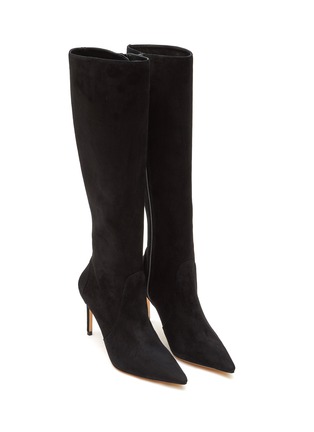 Detail View - Click To Enlarge - STUART WEITZMAN - ‘STUART’ SUEDE TALL BOOTS
