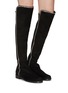 Figure View - Click To Enlarge - STUART WEITZMAN - ‘5050’ CRYSTAL DETAIL SUEDE BOOTS