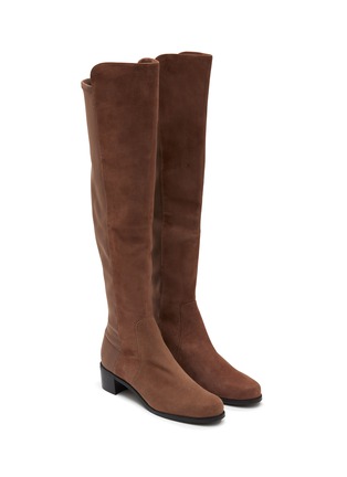 Detail View - Click To Enlarge - STUART WEITZMAN - ‘RESERVE’ STRETCH LEATHER KNEE HIGH BOOTS