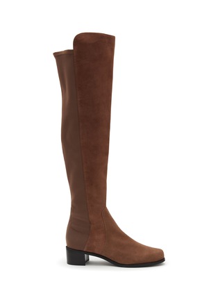 Main View - Click To Enlarge - STUART WEITZMAN - ‘RESERVE’ STRETCH LEATHER KNEE HIGH BOOTS