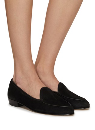 Figure View - Click To Enlarge - BAUDOIN & LANGE - ‘SAGAN CLASSIC’ ASTERIA SUEDE FLAT LOAFERS