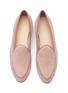 Detail View - Click To Enlarge - BAUDOIN & LANGE - ‘SAGAN CLASSIC’ ASTERIA SUEDE FLAT LOAFERS