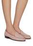 Figure View - Click To Enlarge - BAUDOIN & LANGE - ‘SAGAN CLASSIC’ ASTERIA SUEDE FLAT LOAFERS