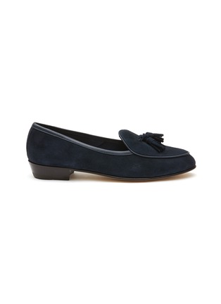 Main View - Click To Enlarge - BAUDOIN & LANGE - ‘Sagan Classic’ Tasselled Asteria Suede Loafers
