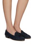Figure View - Click To Enlarge - BAUDOIN & LANGE - ‘Sagan Classic’ Tasselled Asteria Suede Loafers