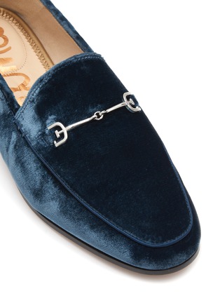 Sam Edelman loraine Horsebit Almond Toe Velvet Loafers in Blue Womens Shoes Flats and flat shoes Loafers and moccasins 