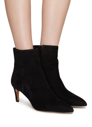 Figure View - Click To Enlarge - SAM EDELMAN - ‘ULISSA’ POINT TOE SUEDE ANKLE BOOTS