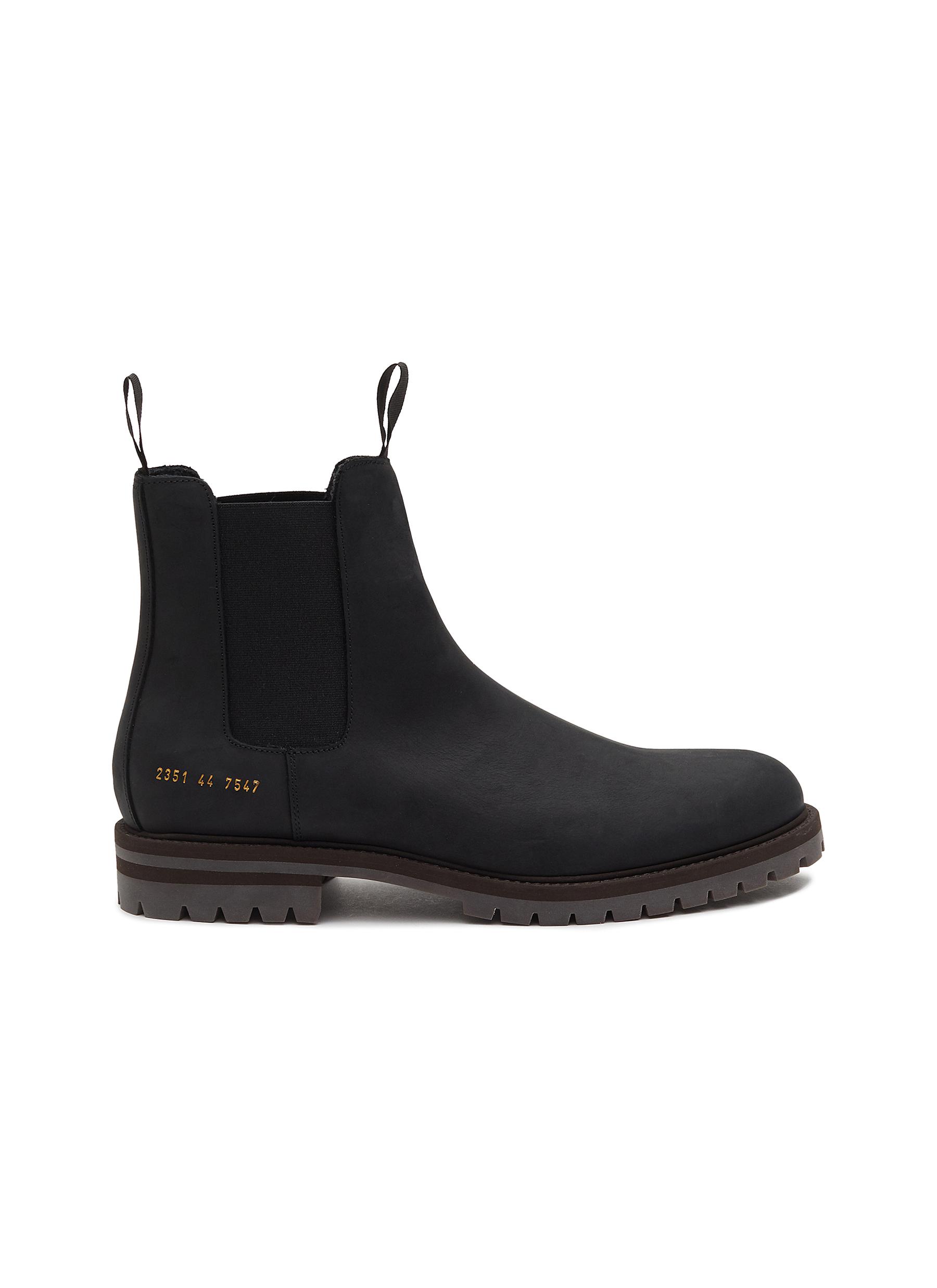 'Winter' Lug Sole Leather Chelsea Boots