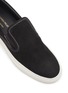 Detail View - Click To Enlarge - COMMON PROJECTS - Contrasting Stitching Grained Leather Slip-On Sneakers