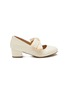 Main View - Click To Enlarge - SAM EDELMAN - ‘TEDDY’ TODDLERS KIDS BOW APPLIQUÉ LEATHER HEELS