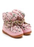 Figure View - Click To Enlarge - KHRISJOY - Star Print Lace Up Puffer Kids Boots