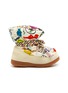 Main View - Click To Enlarge - KHRISJOY - Graffiti Print Lace Up Puffer Kids Boots