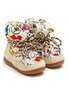 Figure View - Click To Enlarge - KHRISJOY - Graffiti Print Lace Up Puffer Kids Boots