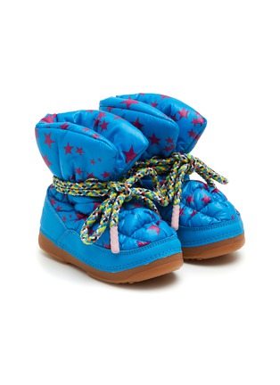 Figure View - Click To Enlarge - KHRISJOY - Star Print Lace Up Puffer Kids Boots