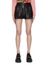 Main View - Click To Enlarge - ALICE & OLIVIA - ‘STEFFIE’ VEGAN LEATHER PAPERBAG SHORTS