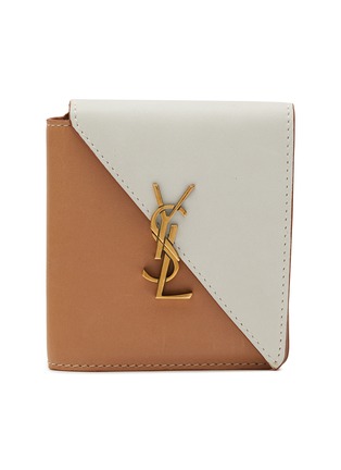 Main View - Click To Enlarge - SAINT LAURENT - Two Toned Calfskin Leather Fold Wallet