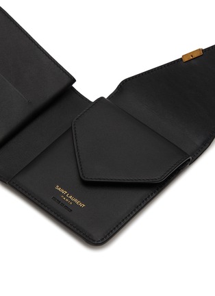 SAINT LAURENT, Two Toned Calfskin Leather Fold Wallet