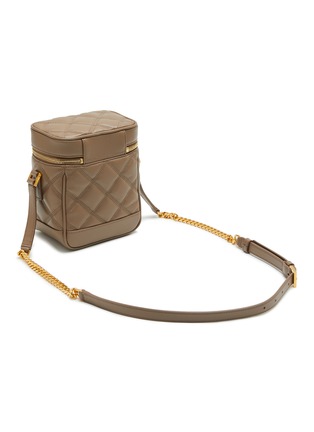 Detail View - Click To Enlarge - SAINT LAURENT - Quilted Grained Leather Vanity Bag