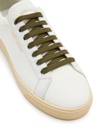 Detail View - Click To Enlarge - SAINT LAURENT - ‘ANDY’ LOW TOP LACE UP LEATHER SNEAKERS