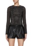 Main View - Click To Enlarge - ALICE & OLIVIA - ‘DELAINA’ ALL OVER CRYSTAL EMBELLISHMENT CREW NECK TOP