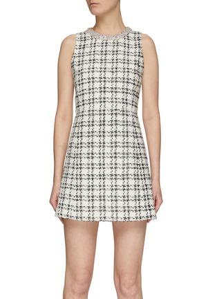 Main View - Click To Enlarge - ALICE & OLIVIA - ‘CLYDE’ CRYSTAL EMBELLISHMENT A LINE SHIFT DRESS
