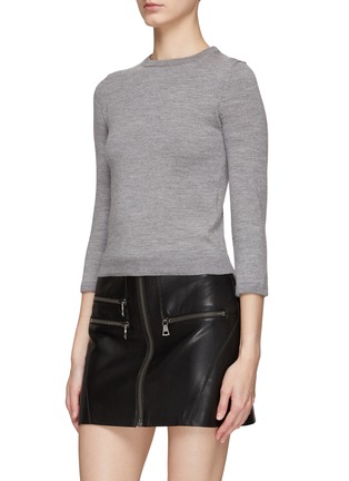 Detail View - Click To Enlarge - ALICE + OLIVIA - ‘JUSTINA’ CREWNECK LONG SLEEVE KNITTED SWEATER
