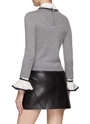 Back View - Click To Enlarge - ALICE + OLIVIA - ‘JUSTINA’ CREWNECK LONG SLEEVE KNITTED SWEATER