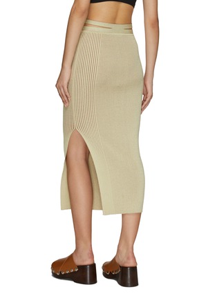 Back View - Click To Enlarge - SIMKHAI - ‘Orion’ Cut-Out Ribbed Knit Midi Skirt