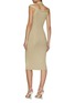 Back View - Click To Enlarge - SIMKHAI - ‘Miriam’ Cut-Out Halter Neck Ribbed Knit Midi Dress